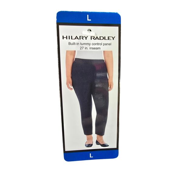 NWT Hilary Radley Womens Tummy Control Panel Pants Black Size Large 27" Inseam L - Picture 4 of 9